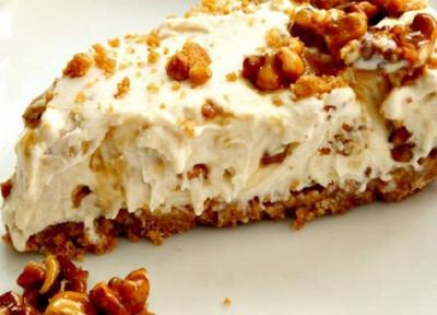 طرز تهیه کیک بستنی گردویی